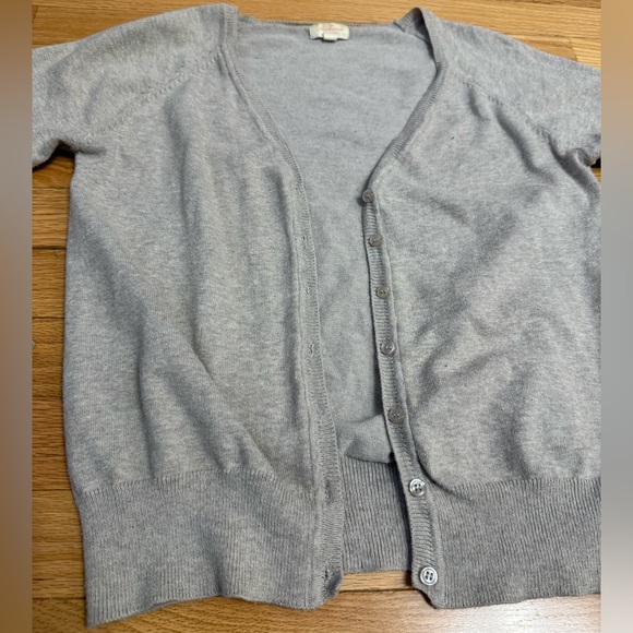 Beige long sleeve full button cardigan - Picture 3 of 5